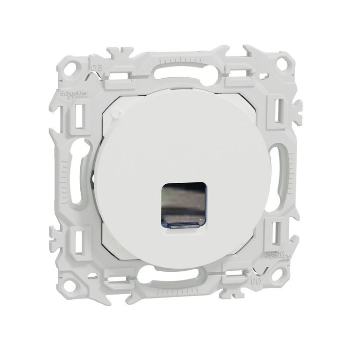 Schneider Odace - prise RJ45 - Cat6 UTP grade 1 à 2 - blanc craie - Réf : S920475