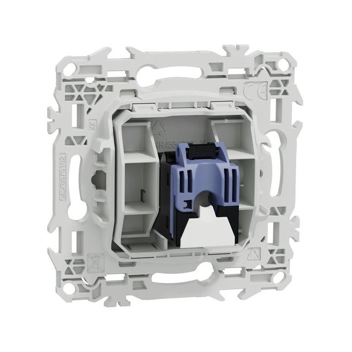 Schneider Odace - prise RJ45 - Cat6 UTP grade 1 à 2 - blanc craie - Réf : S920475