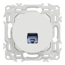 Schneider Odace - prise RJ45 - Cat6 STP grade 2TV min à grade 3TV - blanc craie - Réf : S920476