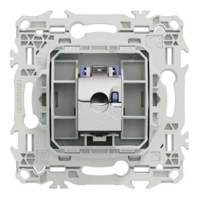 Schneider Odace - prise RJ45 - Cat6 STP grade 2TV min à grade 3TV - blanc craie - Réf : S920476