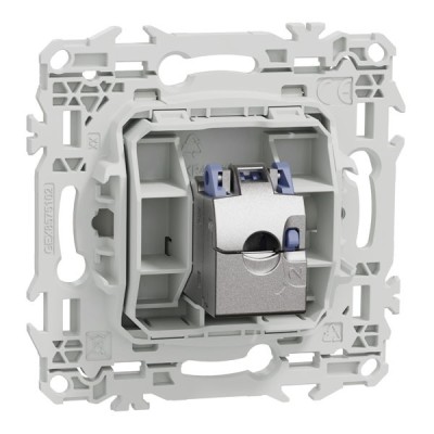 Schneider Odace - prise RJ45 - Cat6 STP grade 2TV min à grade 3TV - blanc craie - Réf : S920476