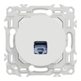 Schneider Odace - prise RJ45 - Cat6A STP grade 3TV - blanc craie - Réf : S920477