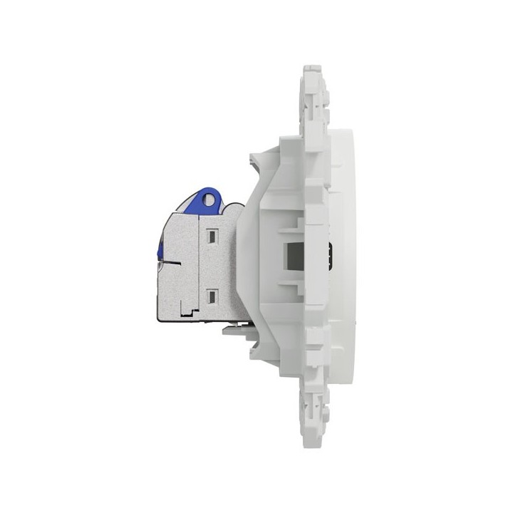 Schneider Odace - prise RJ45 - Cat6A STP grade 3TV - blanc craie - Réf : S920477