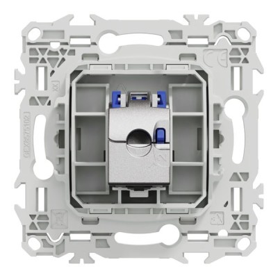Schneider Odace - prise RJ45 - Cat6A STP grade 3TV - blanc craie - Réf : S920477