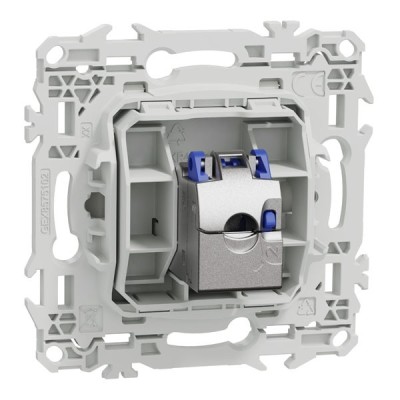 Schneider Odace - prise RJ45 - Cat6A STP grade 3TV - blanc craie - Réf : S920477
