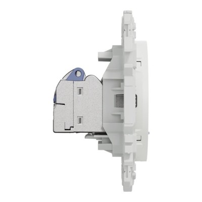 Schneider Odace - prise double RJ45 - Cat6 STP grade 2TV min à grade 3TV - blanc craie - Réf : S920486