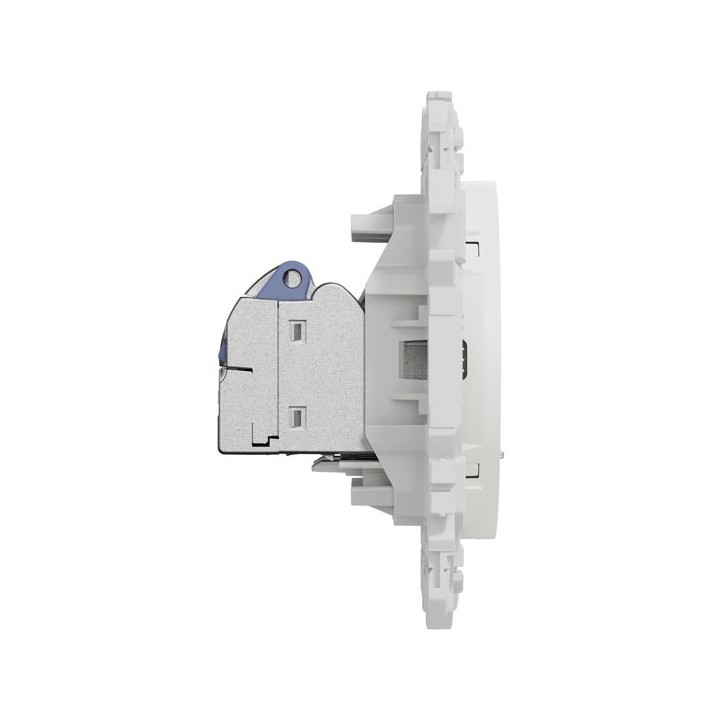 Schneider Odace - prise double RJ45 - Cat6 STP grade 2TV min à grade 3TV - blanc craie - Réf : S920486