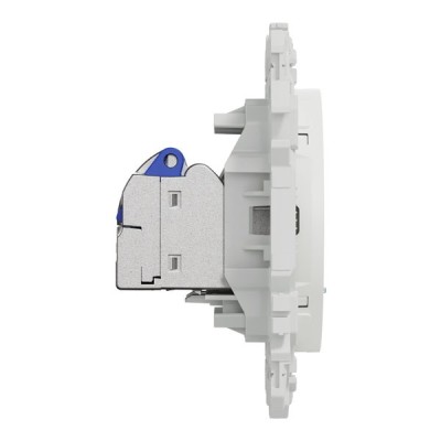 Schneider Odace - prise double RJ45 - Cat6A STP grade 3TV - blanc craie - Réf : S920487