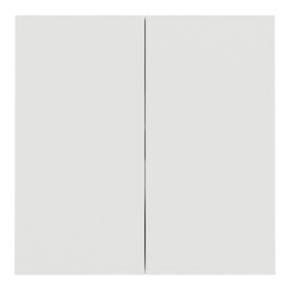 Schneider Odace Intégral - enjoliveur et plaque - pour VV ou poussoir double - Blanc craie - Réf : S929222