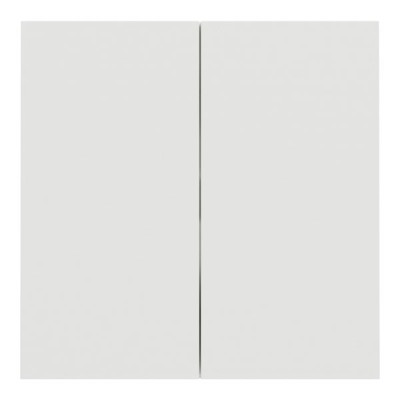 Schneider Odace Intégral - enjoliveur et plaque - pour VV ou poussoir double - Blanc craie - Réf : S929222