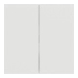 Schneider Odace Intégral - enjoliveur et plaque - pour VV ou poussoir double - Blanc craie - Réf : S929222