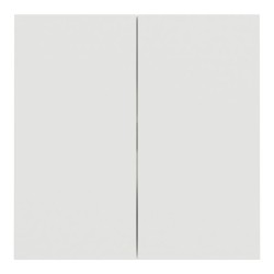 Schneider Odace Intégral - enjoliveur et plaque - pour VV ou poussoir double - Blanc craie - Réf : S929222