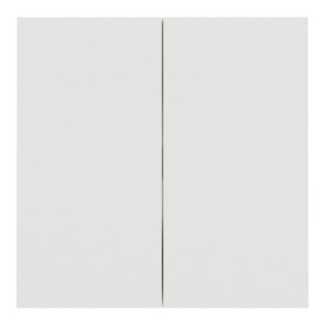 Schneider Odace Intégral - enjoliveur et plaque - pour VV ou poussoir double - Blanc craie - Réf : S929222