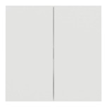 Schneider Odace Intégral - enjoliveur et plaque - pour VV ou poussoir double - Blanc craie - Réf : S929222