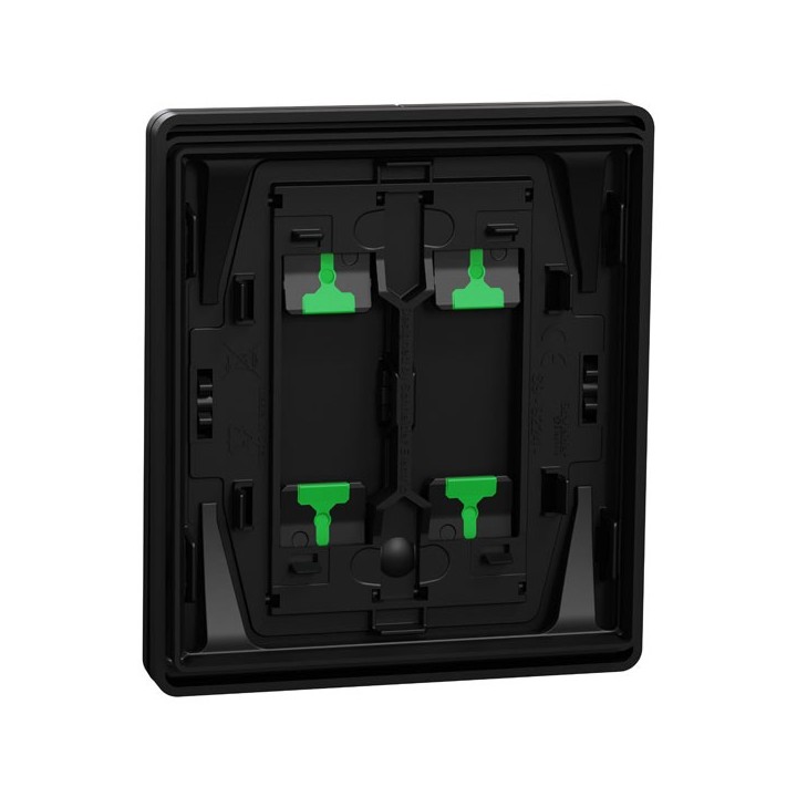 Schneider Odace Architecte Intégral - enjo et plaque - pour VV ou BP double - Noir onyx - Réf : S949224