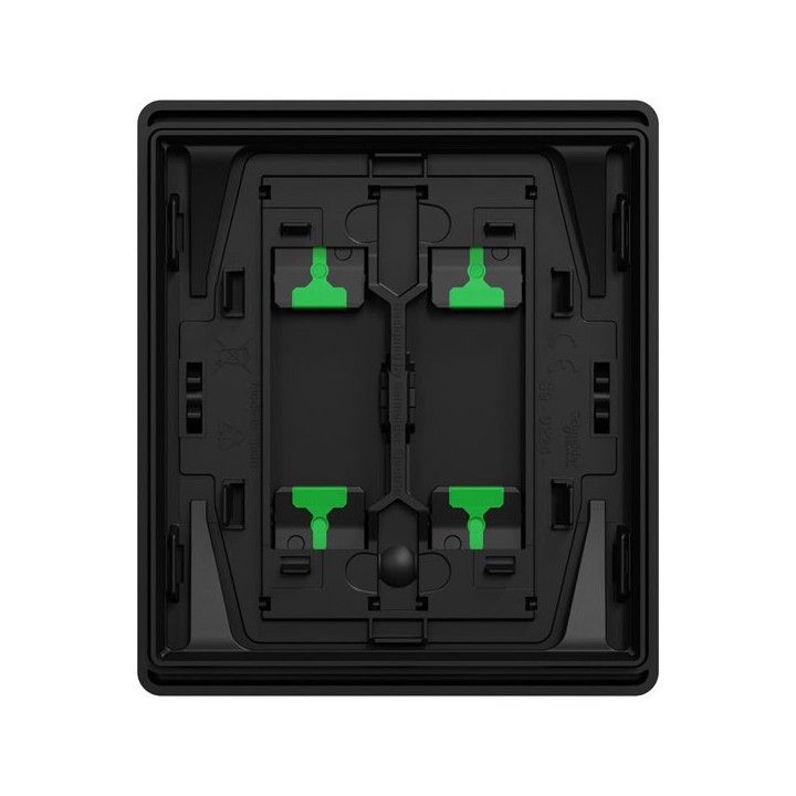 Schneider Odace Architecte Intégral - enjo et plaque - pour VV ou BP double - Noir onyx - Réf : S949224