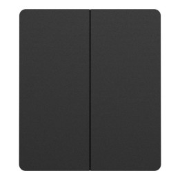 Schneider Odace Architecte Intégral - enjo et plaque - pour VV ou BP double - Noir onyx - Réf : S949224
