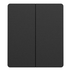 Schneider Odace Architecte Intégral - enjo et plaque - pour VV ou BP double - Noir onyx - Réf : S949224
