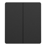 Schneider Odace Architecte Intégral - enjo et plaque - pour VV ou BP double - Noir onyx - Réf : S949224