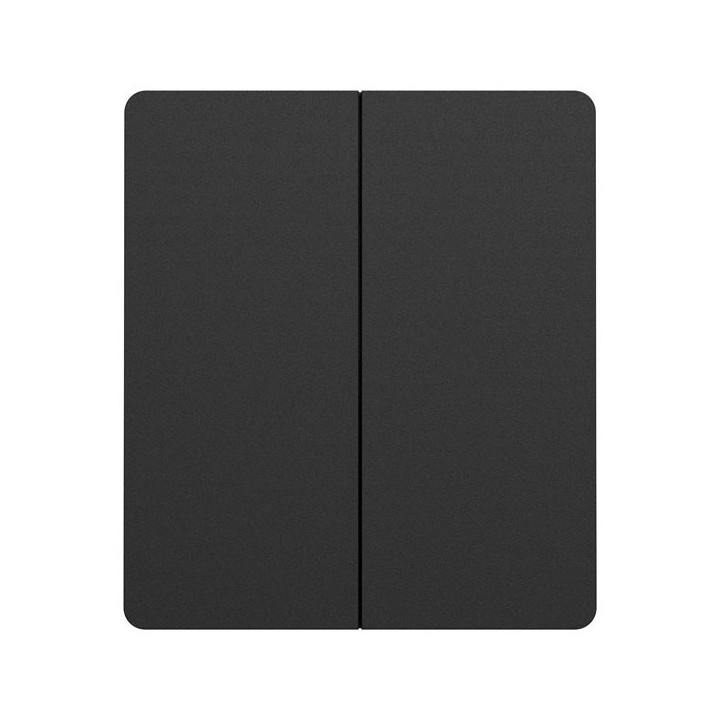 Schneider Odace Architecte Intégral - enjo et plaque - pour VV ou BP double - Noir onyx - Réf : S949224