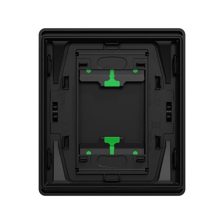 Schneider Odace Architecte Intégral - enjo et plaque - pour VV ou BP simple - Noir onyx - Réf : S949223