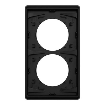 Schneider Odace Architecte - plaque 2 postes entraxe spécifique 57mm - Noir onyx - Réf : S940814