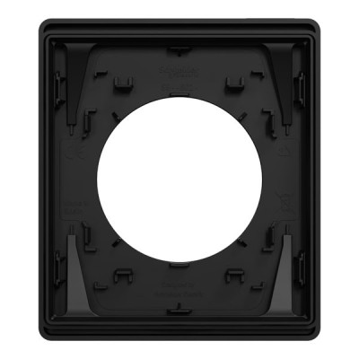 Schneider Odace Architecte - plaque de finition 1 poste - couleur Noir onyx - Réf : S940802