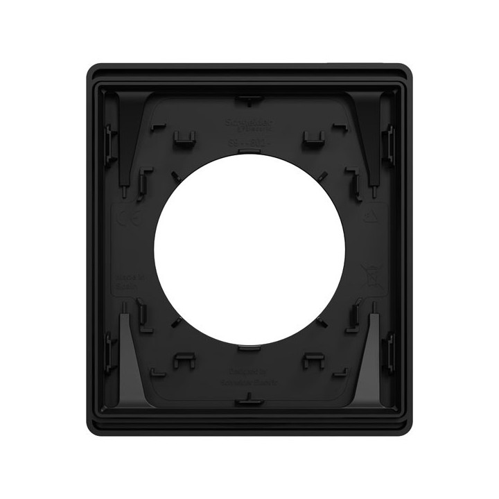Schneider Odace Architecte - plaque de finition 1 poste - couleur Noir onyx - Réf : S940802