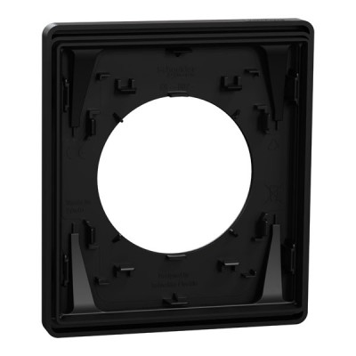 Schneider Odace Architecte - plaque de finition 1 poste - couleur Noir onyx - Réf : S940802