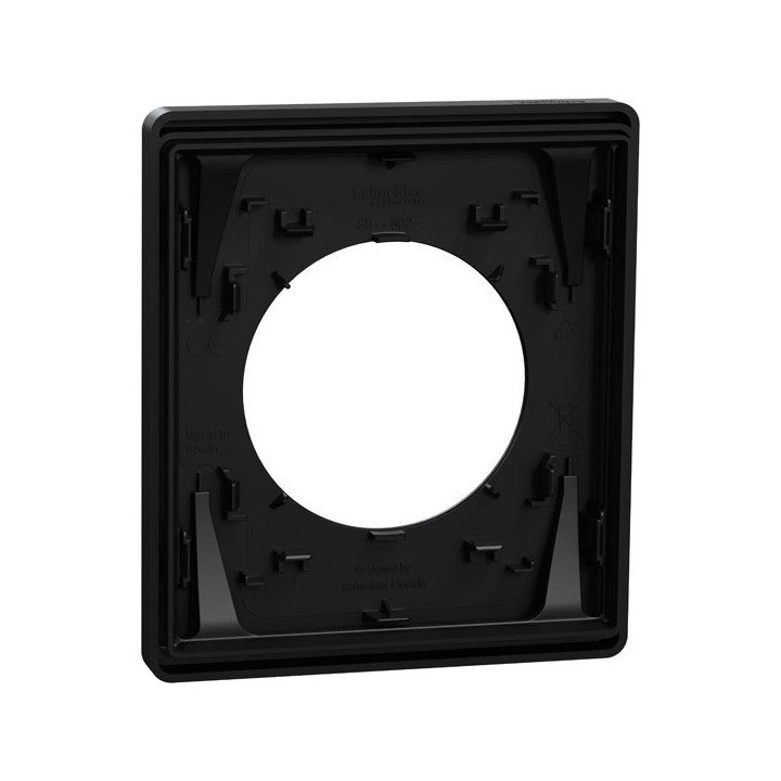 Schneider Odace Architecte - plaque de finition 1 poste - couleur Noir onyx - Réf : S940802