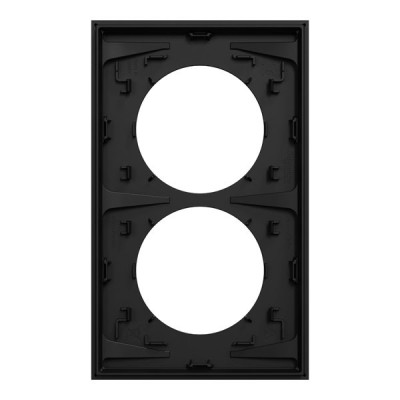 Schneider Odace - plaque de finition 2 postes entraxe spécifique 57mm - Noir onyx - Réf : S940714