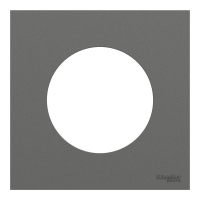 Schneider Odace - plaque de finition 1 poste - couleur Gris basalte - Réf : S904702