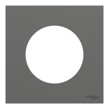 Schneider Odace - plaque de finition 1 poste - couleur Gris basalte - Réf : S904702
