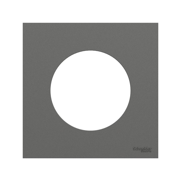 Schneider Odace - plaque de finition 1 poste - couleur Gris basalte - Réf : S904702