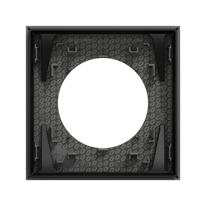 Schneider Odace - plaque de finition 1 poste - couleur Gris basalte - Réf : S904702