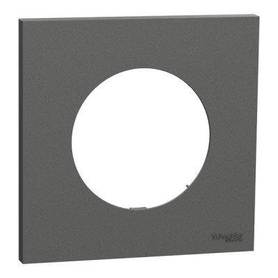 Schneider Odace - plaque de finition 1 poste - couleur Gris basalte - Réf : S904702