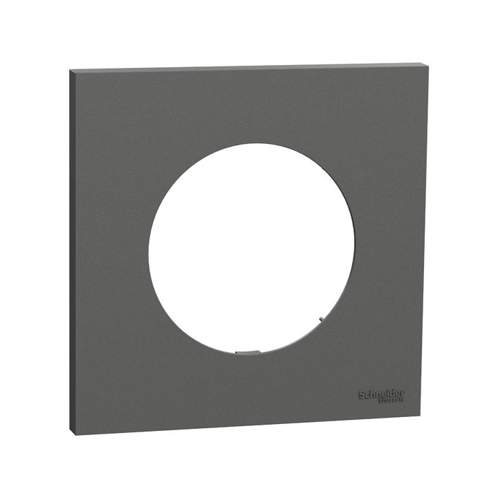 Schneider Odace - plaque de finition 1 poste - couleur Gris basalte - Réf : S904702