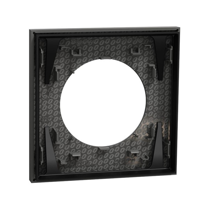 Schneider Odace - plaque de finition 1 poste - couleur Gris basalte - Réf : S904702