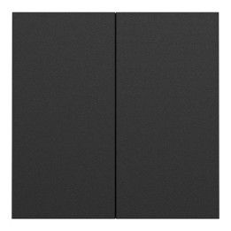 Schneider Odace Intégral - enjoliveur et plaque - pour VV ou poussoir double - Noir onyx - Réf : S949222