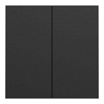 Schneider Odace Intégral - enjoliveur et plaque - pour VV ou poussoir double - Noir onyx - Réf : S949222