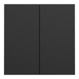 Schneider Odace Intégral - enjoliveur et plaque - pour VV ou poussoir double - Noir onyx - Réf : S949222