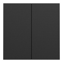 Schneider Odace Intégral - enjoliveur et plaque - pour VV ou poussoir double - Noir onyx - Réf : S949222