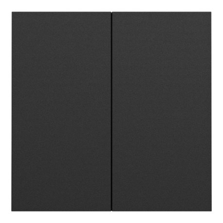 Schneider Odace Intégral - enjoliveur et plaque - pour VV ou poussoir double - Noir onyx - Réf : S949222