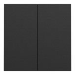 Schneider Odace Intégral - enjoliveur et plaque - pour VV ou poussoir double - Noir onyx - Réf : S949222