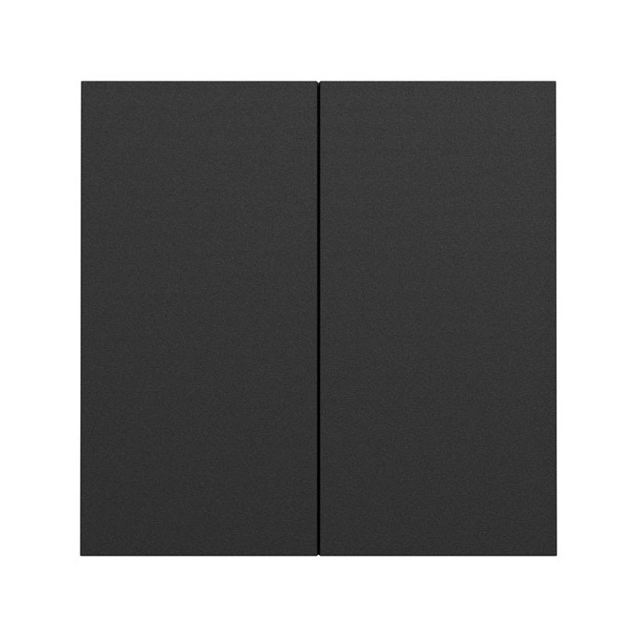 Schneider Odace Intégral - enjoliveur et plaque - pour VV ou poussoir double - Noir onyx - Réf : S949222