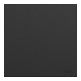 Schneider Odace Intégral - enjoliveur et plaque - pour VV ou poussoir simple - Noir onyx - Réf : S949221