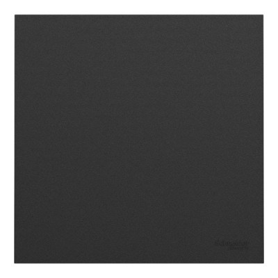 Schneider Odace Intégral - enjoliveur et plaque - pour VV ou poussoir simple - Noir onyx - Réf : S949221