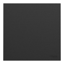 Schneider Odace Intégral - enjoliveur et plaque - pour VV ou poussoir simple - Noir onyx - Réf : S949221
