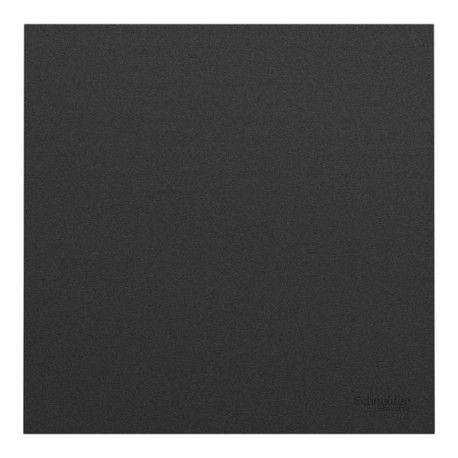 Schneider Odace Intégral - enjoliveur et plaque - pour VV ou poussoir simple - Noir onyx - Réf : S949221