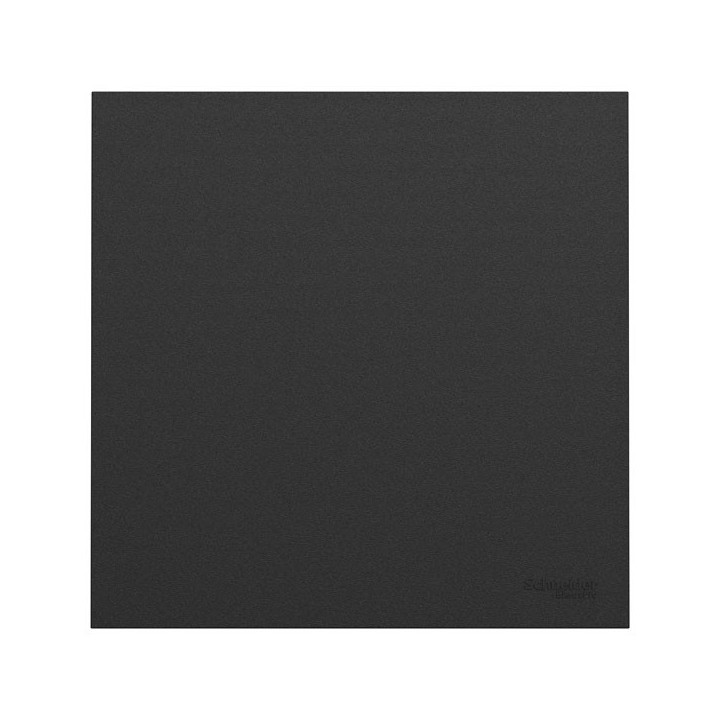 Schneider Odace Intégral - enjoliveur et plaque - pour VV ou poussoir simple - Noir onyx - Réf : S949221